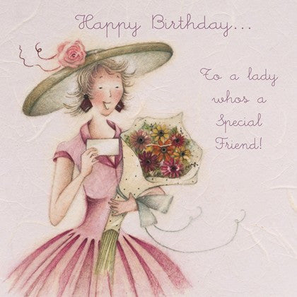 Happy Birthday Card - To a lady who's a Special Friend!