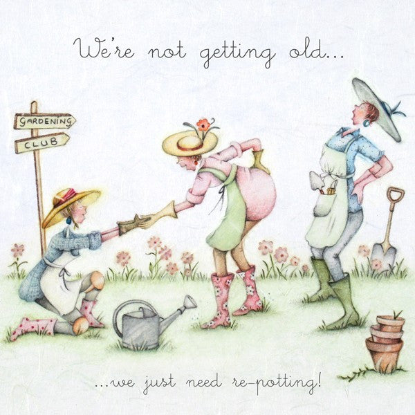 Gardening Card - we just need re-potting